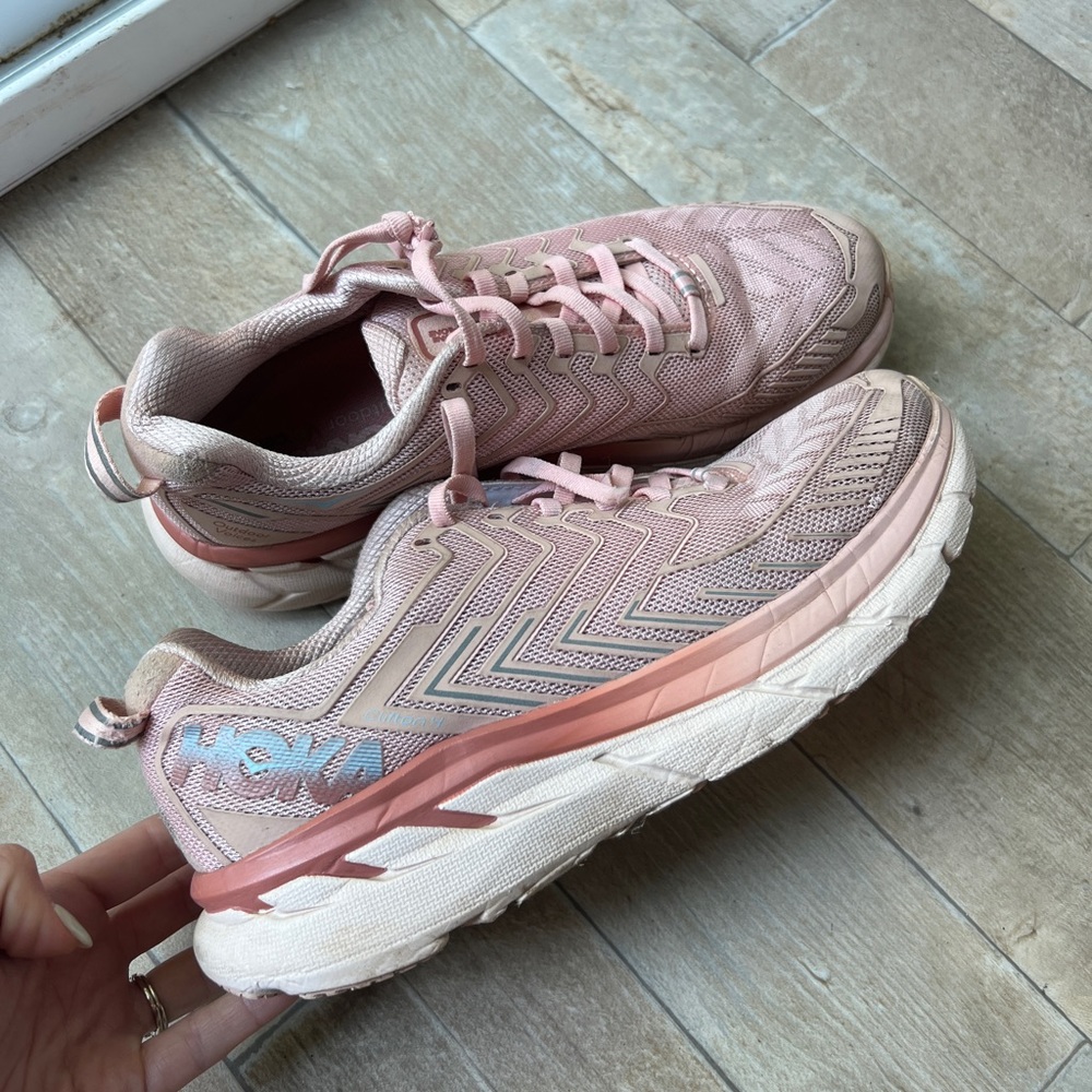 Blush Hoka One x Outdoor Voices
